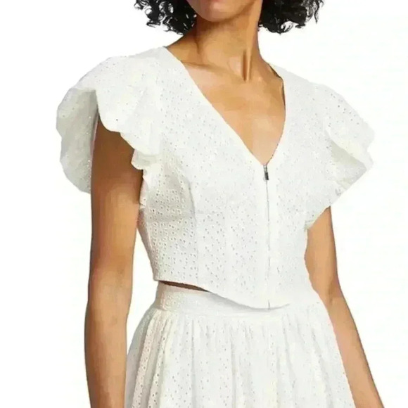 Derek Lam genna balloon sleeve bustier top NWT Sz 4 - Picture 1 of 10